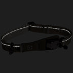 Reflective dog collar on a black background