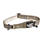 Dog collar with a metal clasp on a white background