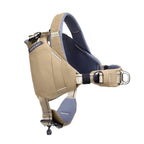 Dog harness with adjustable straps on a white background